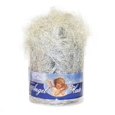 Kurt Adler Iridescent Angel Hair Tinsel, Silver, 15g