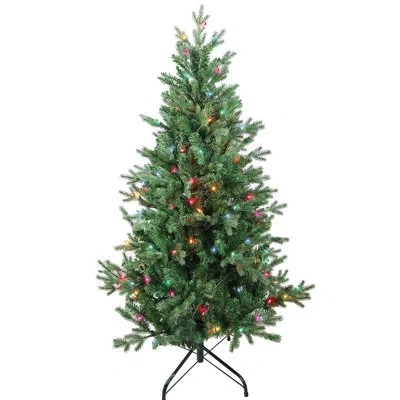 Kurt Adler Jackson Green Pine Artificial Christmas Tree With 250 Multi-color Lights