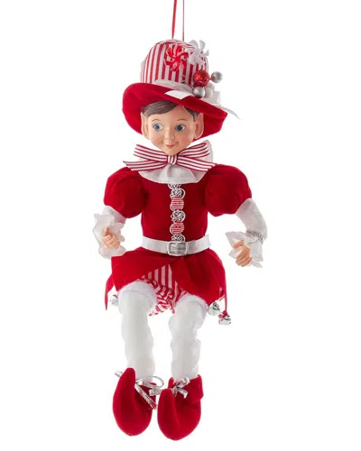 Kurt Adler Kringle Klaus Ornament Set In Red