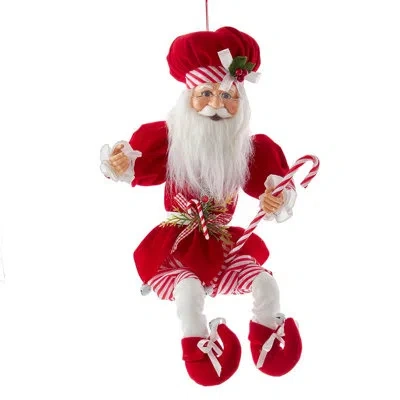 Kurt Adler Kringle Klaus Peppermint Chef Santa In Red