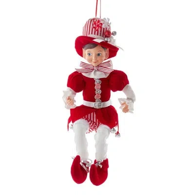 Kurt Adler Kringle Klaus Peppermint Elf Ornament Figủiné