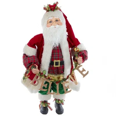 Kurt Adler Kringle Klaus With "believe" Garland Figurines