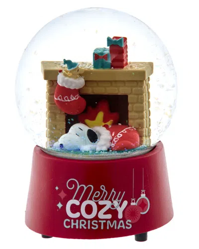 Kurt Adler S 100mm Snoopy Fireplace Musical Water Globe In Multi
