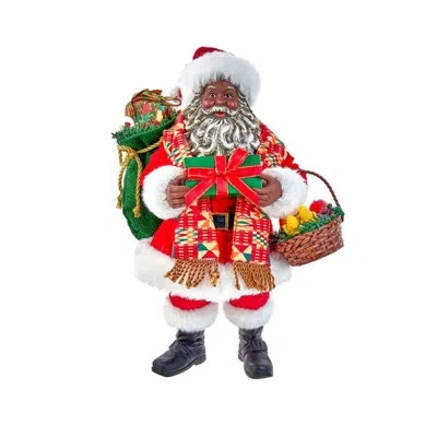 Kurt Adler Kwanzaa Santa In Multicolored
