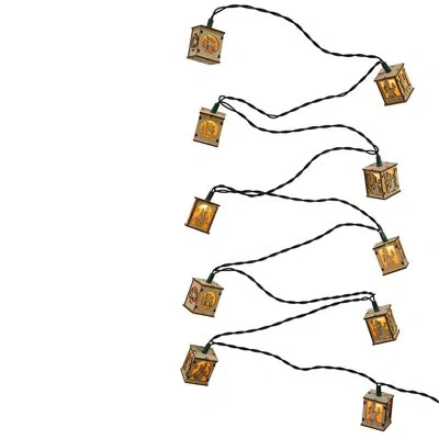 Kurt Adler Lantern 10 Light String Lights In White