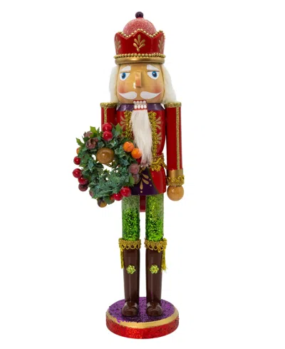 Kurt Adler Led Santa Swirling Water Lantern, 15 Inches In Red