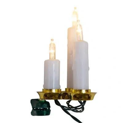 Kurt Adler Led Triple Candle Clip-on Light Set In White