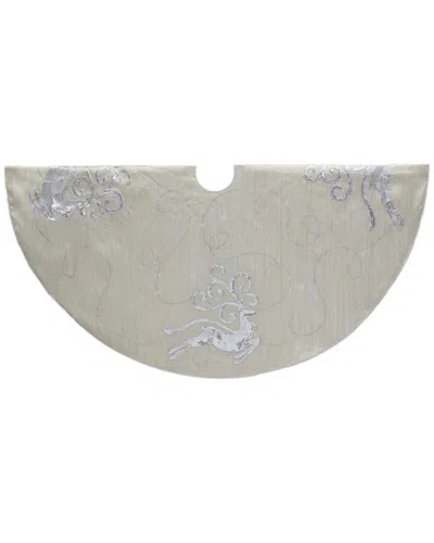 Kurt Adler Light Gold Tree Skirt In Gray
