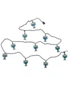 Kurt Adler 10-light Menorah String Lights In Blue