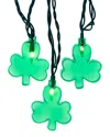 Kurt Adler Ul 10-light Shamrock Light Set In Green