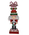 Kurt Adler 16-inch Hollywood Candy Cane Hat With Drum Nutcracker In Multicolored