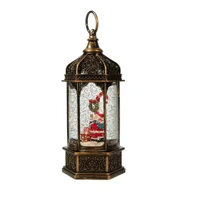 Kurt Adler Light Up Santa Water Lantern In Multicolor