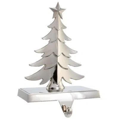 Kurt Adler Metal Holder Tree Stocking In Silver