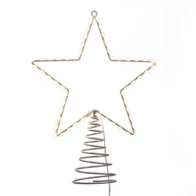 Kurt Adler Metal Lighted Led Star Tree Topper In Multicolor