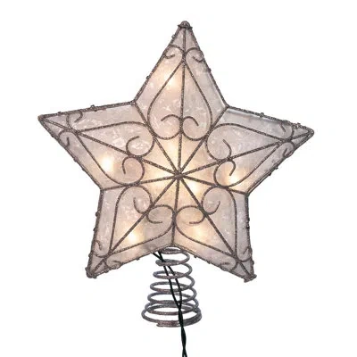 Kurt Adler Metal Trimmed Capiz Star Tree Topper