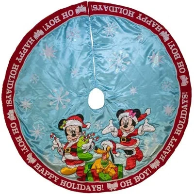 Kurt Adler Mickey And Minnie Tree Skirt In Multicolored