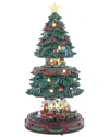 Kurt Adler Musical Animated Christmas Tree Tablepiece In Green