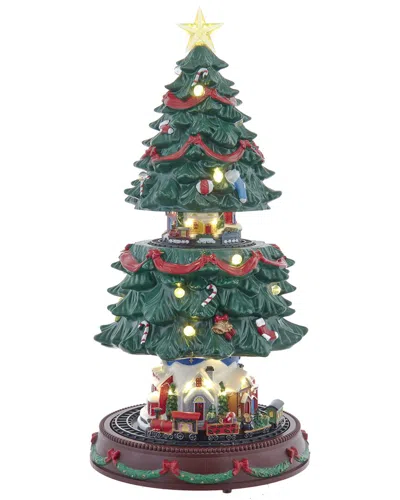 KURT ADLER KURT ADLER MUSICAL ANIMATED CHRISTMAS TREE TABLEPIECE