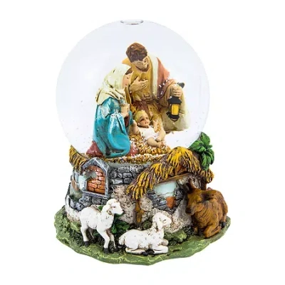 Kurt Adler Musical Holy Family Snow Globes In Multi