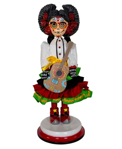 Kurt Adler 16-inch Hollywood Day Of The Dead Girl Nutcracker In Multicolored