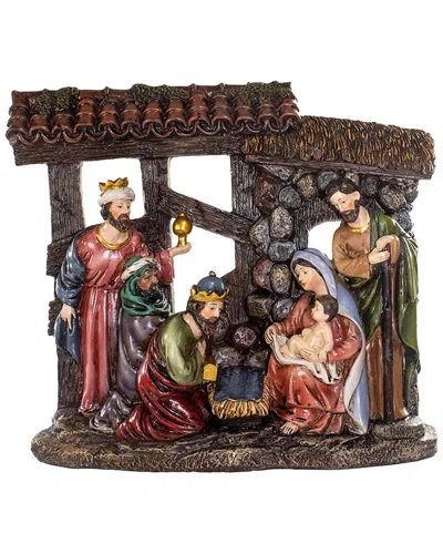 Kurt Adler Nativity Set In Brown