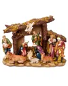 Kurt Adler Nativity Set In Brown