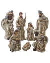 Kurt Adler 3-13-inch Resin Nativity Table Piece 7 Piece Set In Neutral