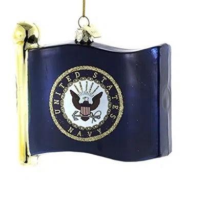 Kurt Adler Navy Flag Hanging Figurine Ornament