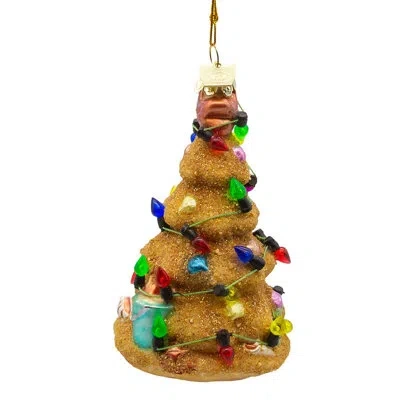 Kurt Adler Noble Gems Glass Ornament For Christmas Tree, Sand Christmas Tree In Multi