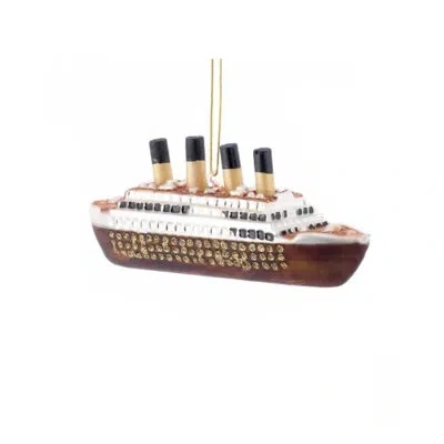 Kurt Adler Noble Gems Glass Titanic Hanging Figurine Ornament