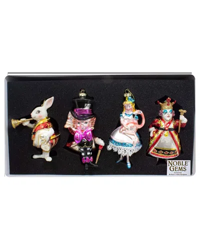 Kurt Adler Noble Gems Ornament Set In Multi