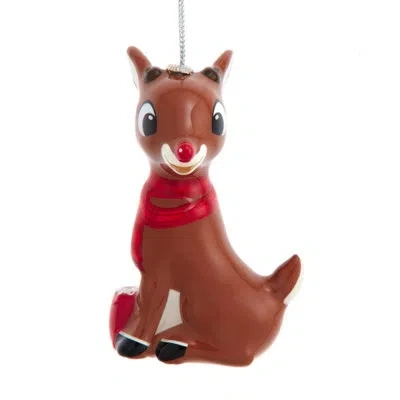 Kurt Adler Officially-licensed Rudolph The Red Nose Reindeer Ornament In Brown