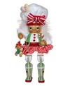 Kurt Adler 11-inch Hollywood Gingerbread Baker Girl Shelf Sitter Nutcracker In Multicolored