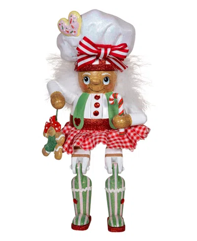 Kurt Adler 11-inch Hollywood Gingerbread Baker Girl Shelf Sitter Nutcracker In Multicolored