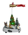 Kurt Adler 9.6-inch Battery Operated Led Lighted Santa Christmas Scene Table Piece In No Color