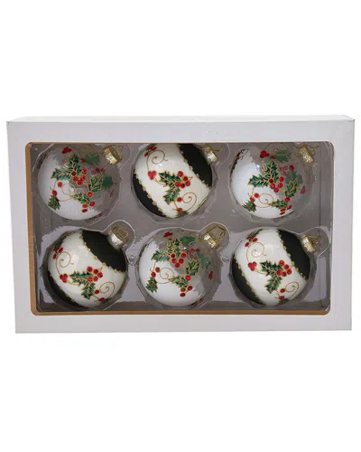 Kurt Adler Ornament Set In White