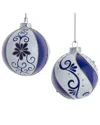 Kurt Adler Ornament Set In Blue