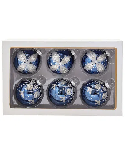 Kurt Adler Ornament Set In Blue
