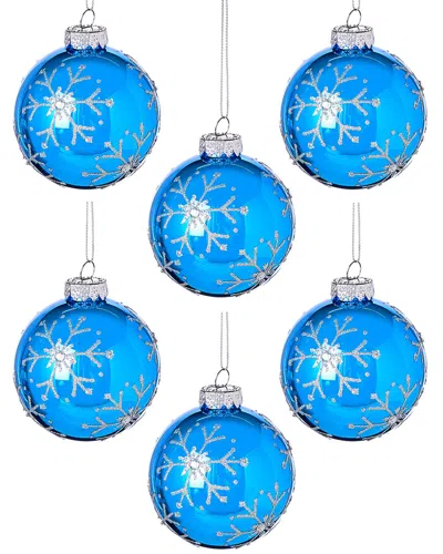 Kurt Adler Ornament Set In Blue