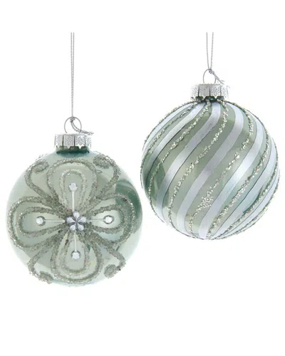 Kurt Adler Ornament Set In Green