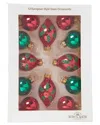 Kurt Adler Ornament Set In Red