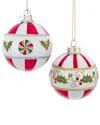 Kurt Adler Ornament Set In Red