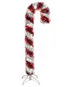 Kurt Adler 3 Foot Prelit Led Tinsel Candy Cane Christmas Yard Art In Red
