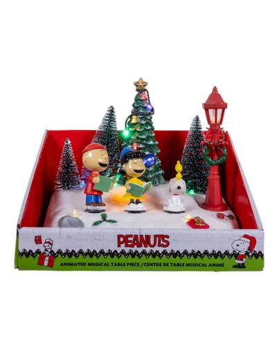 Kurt Adler Peanuts Battery-operated Lighted Musical Carolers Table Piece In Multicolored