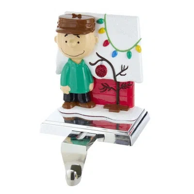 Kurt Adler Peanuts Charlie Brown With Doghouse Stocking Holder In Multi