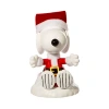 Kurt Adler Peanuts Santa Snoopy Christmas Tree Topper In White