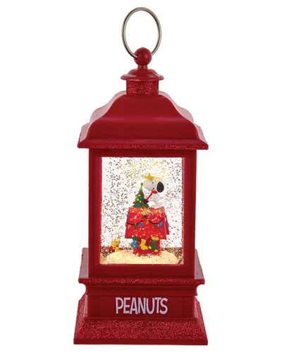 Kurt Adler Peanuts Water Globe In Red