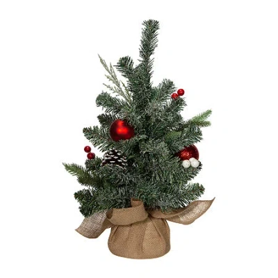 Kurt Adler Pinecones Balls Berries 1 1/2 Feet Christmas Tree In Green