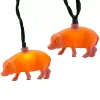 Kurt Adler Pink Pig Light Set In Multi