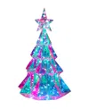 Kurt Adler 20-inch Pre-lit Multifunction Rgb Led Smart Holographic Christmas Tree In Multicolored